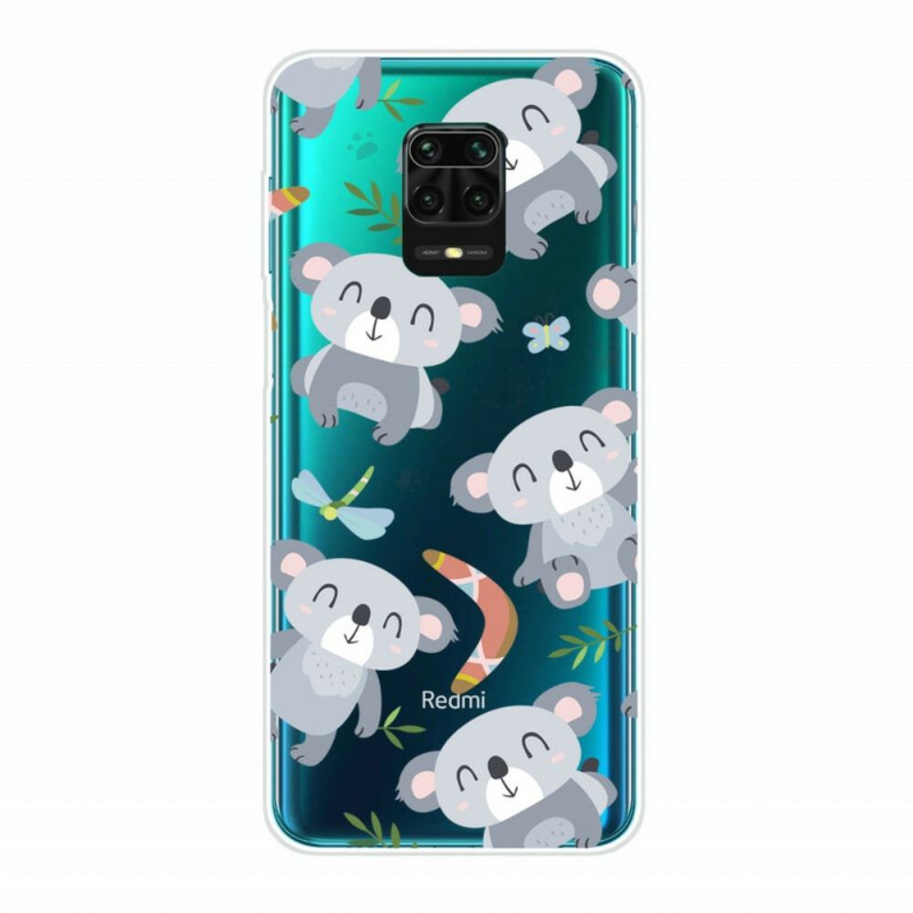 Telefoonhoesje voor Xiaomi Redmi Note 9S / Note 9 Pro Kleine Grijze Panda's