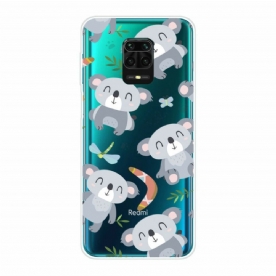 Telefoonhoesje voor Xiaomi Redmi Note 9S / Note 9 Pro Kleine Grijze Panda's