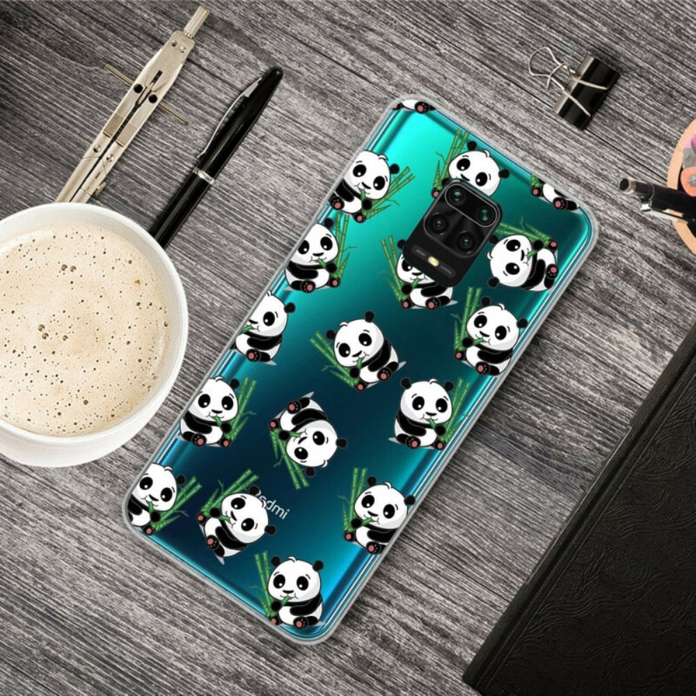 Telefoonhoesje voor Xiaomi Redmi Note 9S / Note 9 Pro Kleine Panda's