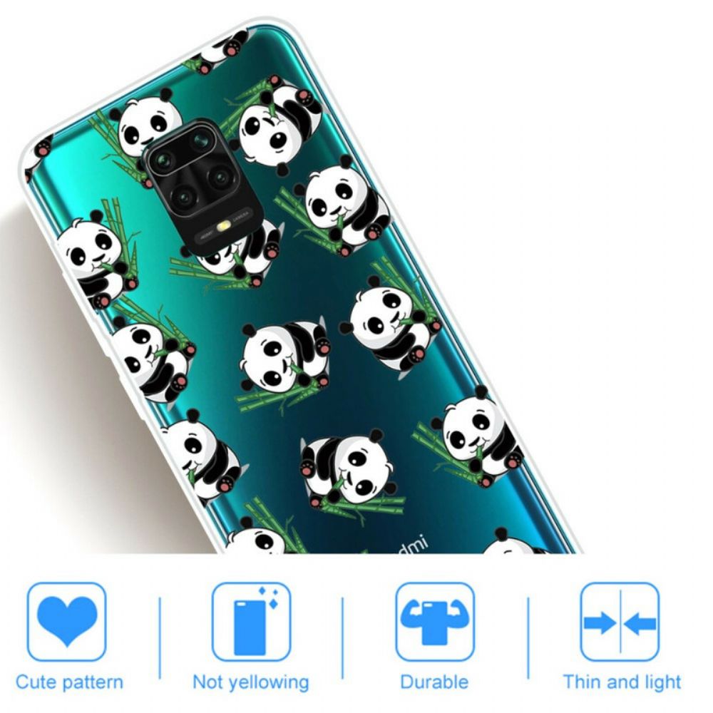 Telefoonhoesje voor Xiaomi Redmi Note 9S / Note 9 Pro Kleine Panda's