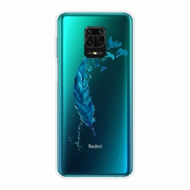 Telefoonhoesje voor Xiaomi Redmi Note 9S / Note 9 Pro Mooie Blauwe Veer