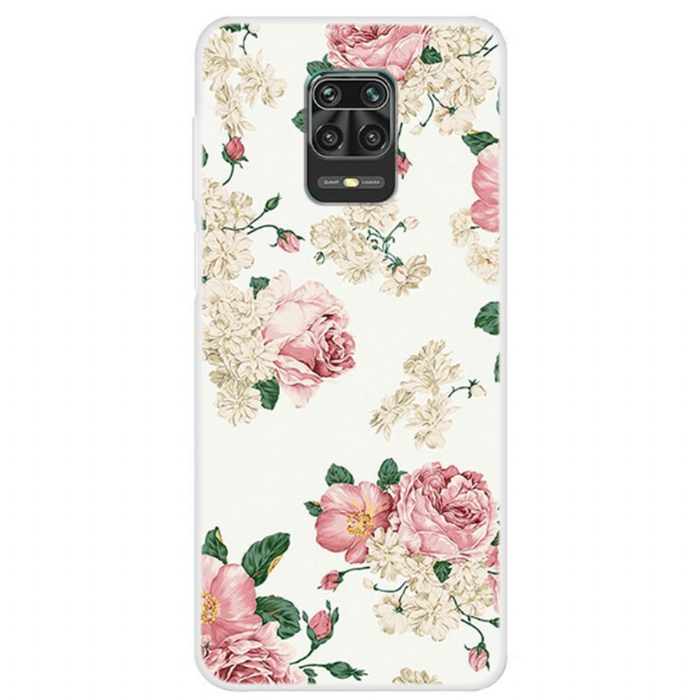 Telefoonhoesje voor Xiaomi Redmi Note 9S / Note 9 Pro Vrijheidsbloemen