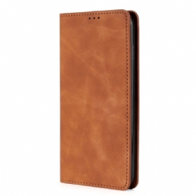 Bescherming Hoesje voor Poco M4 Pro 5G Folio-hoesje Skin-touch Leereffect