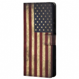 Flip Case voor Poco M4 Pro 5G Amerikaanse Vlag