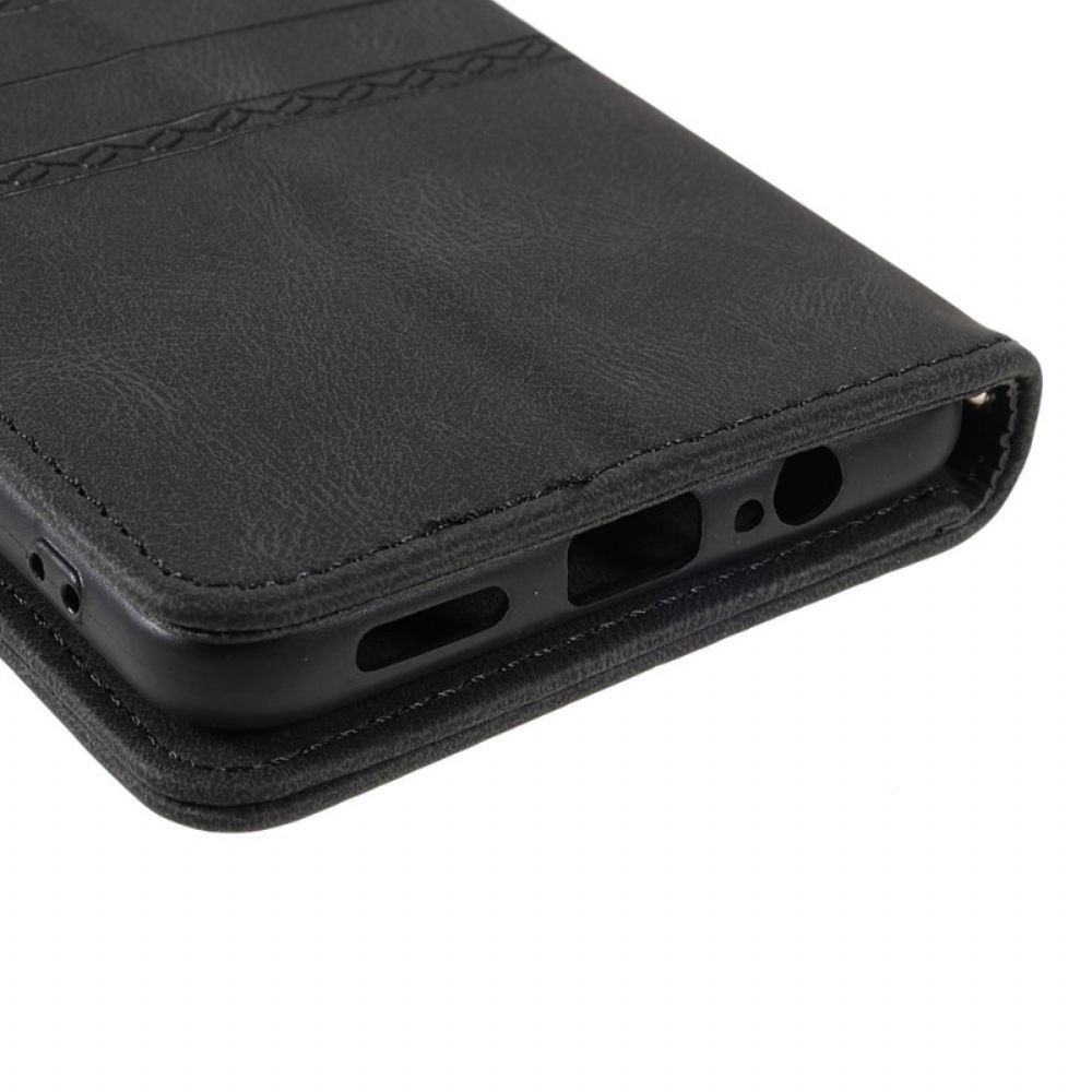 Flip Case voor Poco M4 Pro 5G Kant Naden