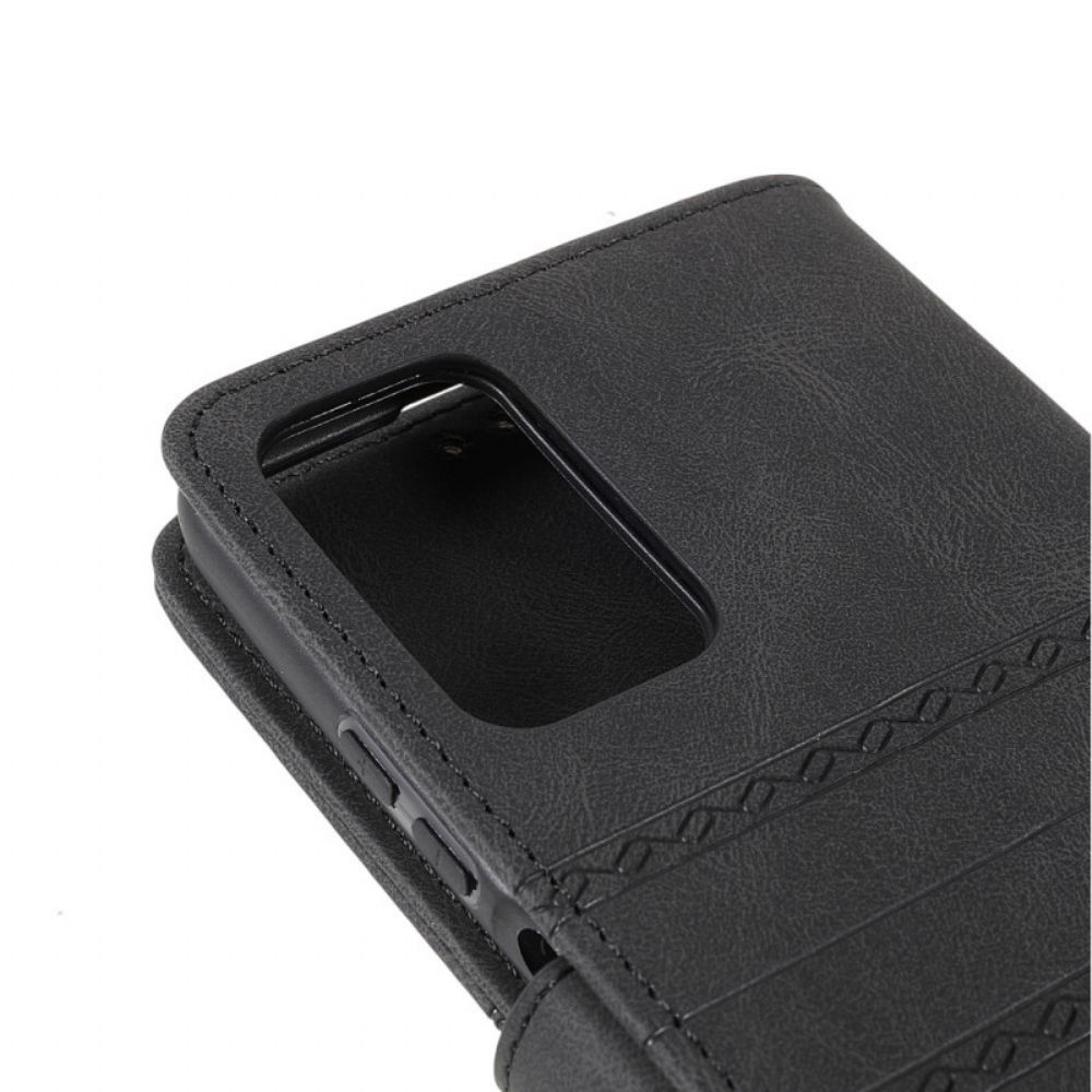 Flip Case voor Poco M4 Pro 5G Kant Naden