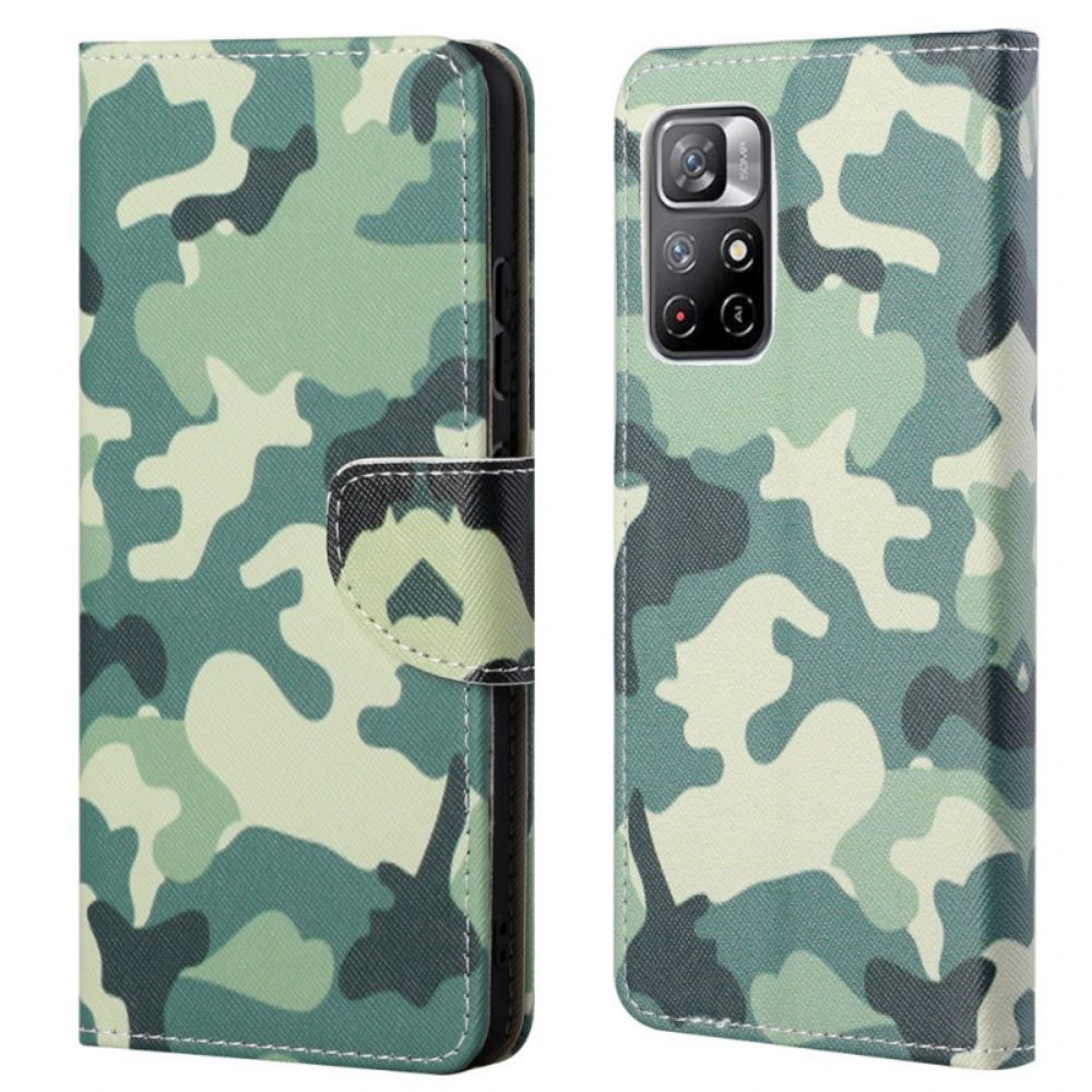 Folio-hoesje voor Poco M4 Pro 5G Camouflage