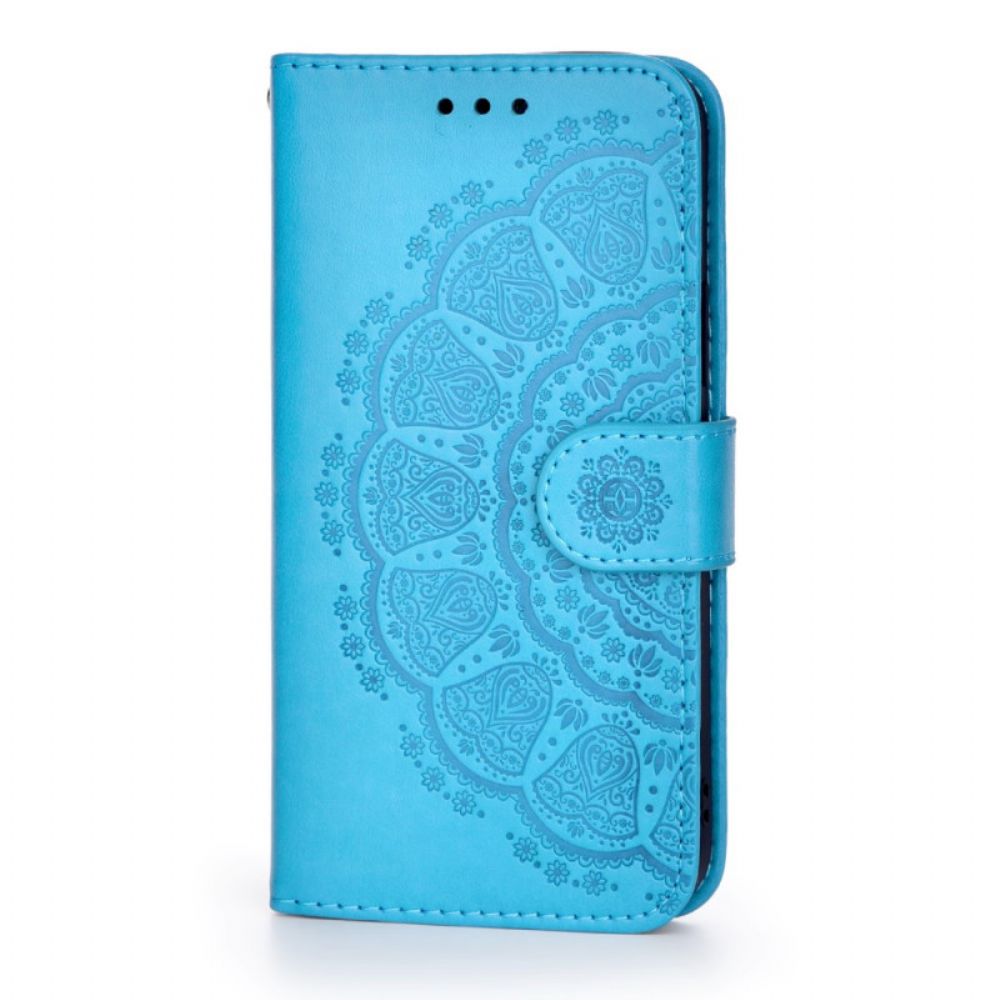 Folio-hoesje voor Poco M4 Pro 5G Koraal Mandala