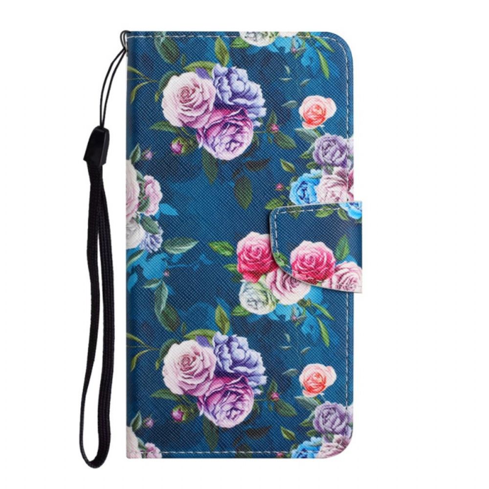 Folio-hoesje voor Poco M4 Pro 5G Liberty Royal Flowers