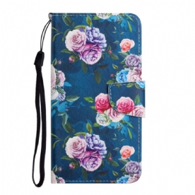 Folio-hoesje voor Poco M4 Pro 5G Liberty Royal Flowers