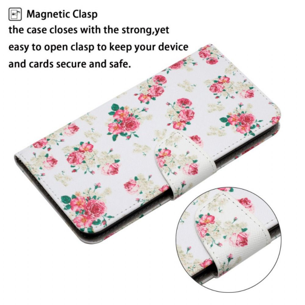 Folio-hoesje voor Poco M4 Pro 5G Liberty Royal Flowers