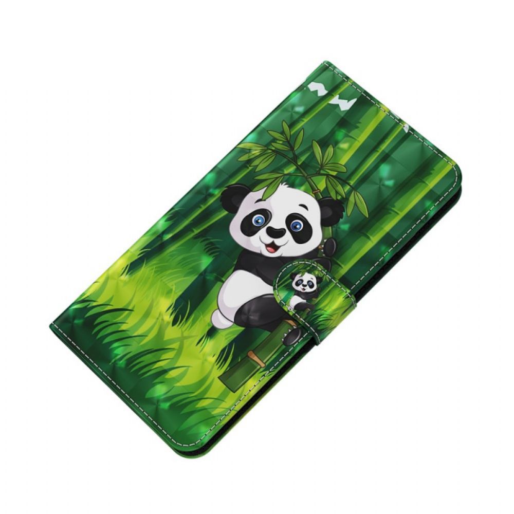 Folio-hoesje voor Poco M4 Pro 5G Panda En Bamboe