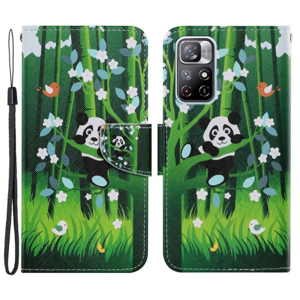 Folio-hoesje voor Poco M4 Pro 5G Pandawandeling