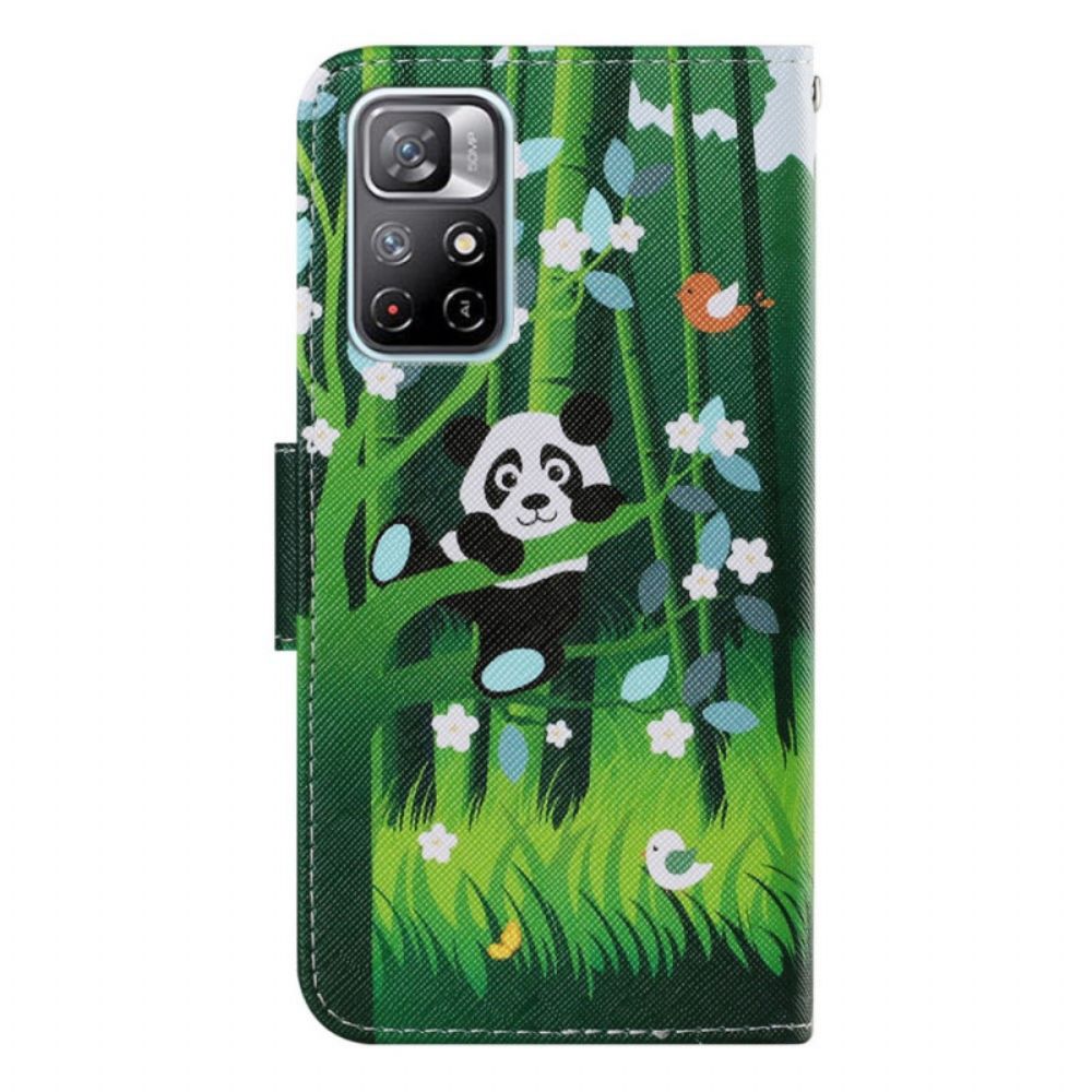 Folio-hoesje voor Poco M4 Pro 5G Pandawandeling