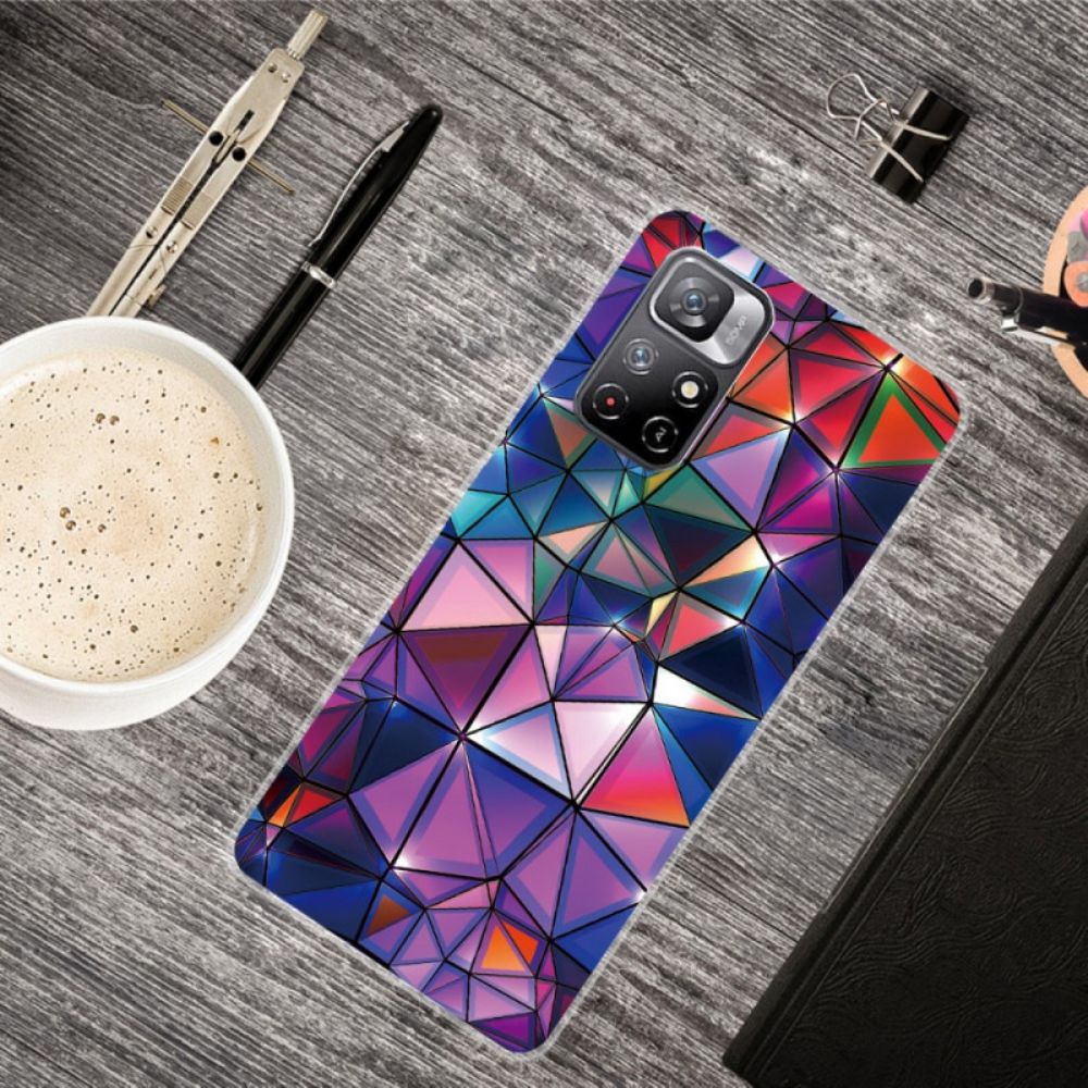 Hoesje voor Poco M4 Pro 5G Flexibele Geometrie