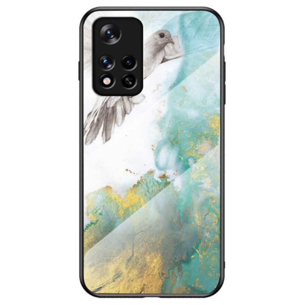 Hoesje voor Poco M4 Pro 5G Marmer Kleuren Gehard Glas