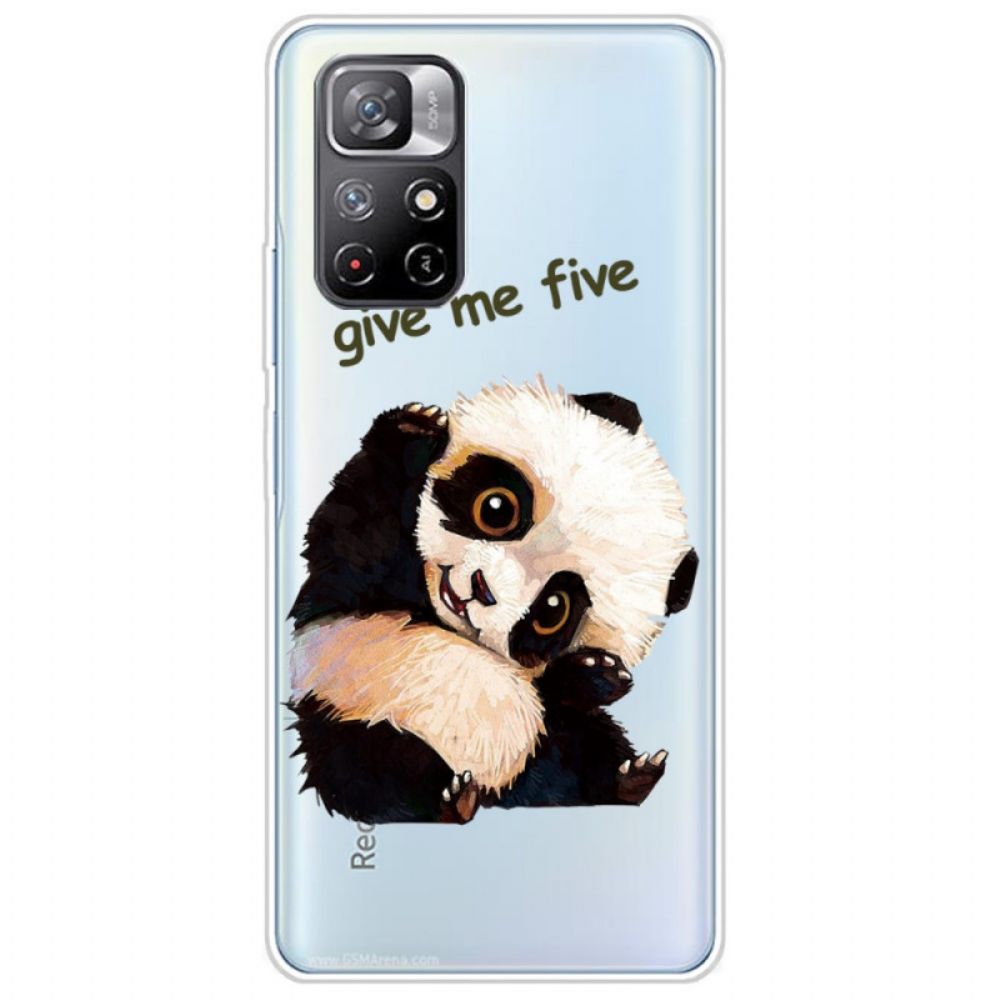 Hoesje voor Poco M4 Pro 5G Panda Geef Me Vijf