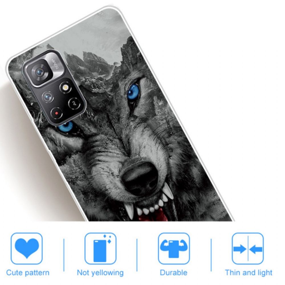 Hoesje voor Poco M4 Pro 5G Sublieme Wolf