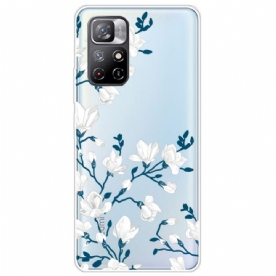 Hoesje voor Poco M4 Pro 5G Witte Bloemen