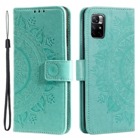 Leren Hoesje voor Poco M4 Pro 5G Zon Mandala