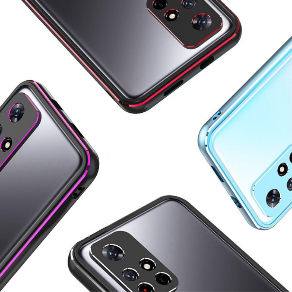 Telefoonhoesje voor Poco M4 Pro 5G Bescherming Hoesje Bumperframe En Achterste Fotomodule Bescherming