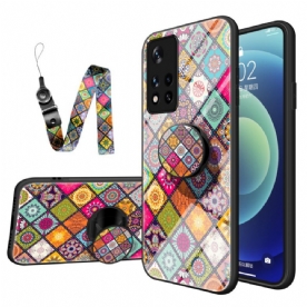 Telefoonhoesje voor Poco M4 Pro 5G Magnetische Patchwork Houder