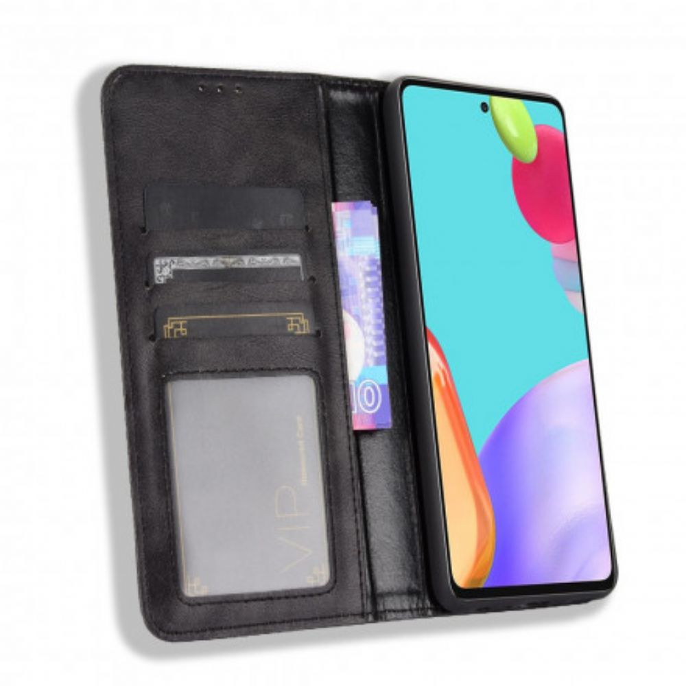 Bescherming Hoesje voor Samsung Galaxy A52 4G / A52 5G / A52s 5G Folio-hoesje Vintage Gestileerd Leereffect