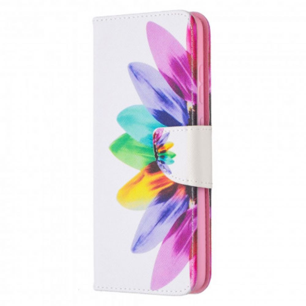 Folio-hoesje voor Samsung Galaxy A52 4G / A52 5G / A52s 5G Aquarel Bloem