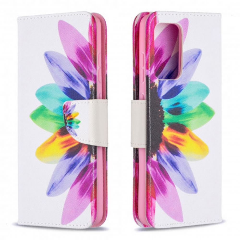 Folio-hoesje voor Samsung Galaxy A52 4G / A52 5G / A52s 5G Aquarel Bloem