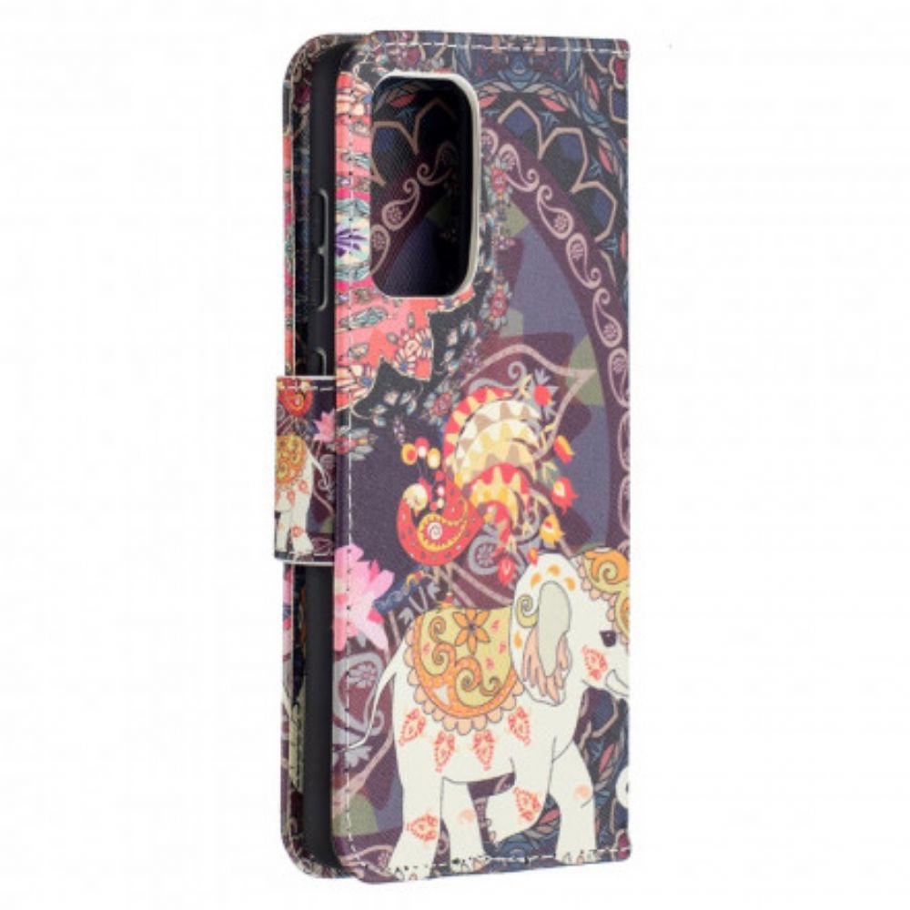 Folio-hoesje voor Samsung Galaxy A52 4G / A52 5G / A52s 5G Etnische Olifantenmandala