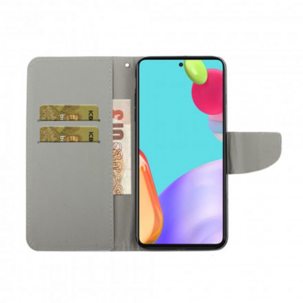 Folio-hoesje voor Samsung Galaxy A52 4G / A52 5G / A52s 5G Geometrische Marmer