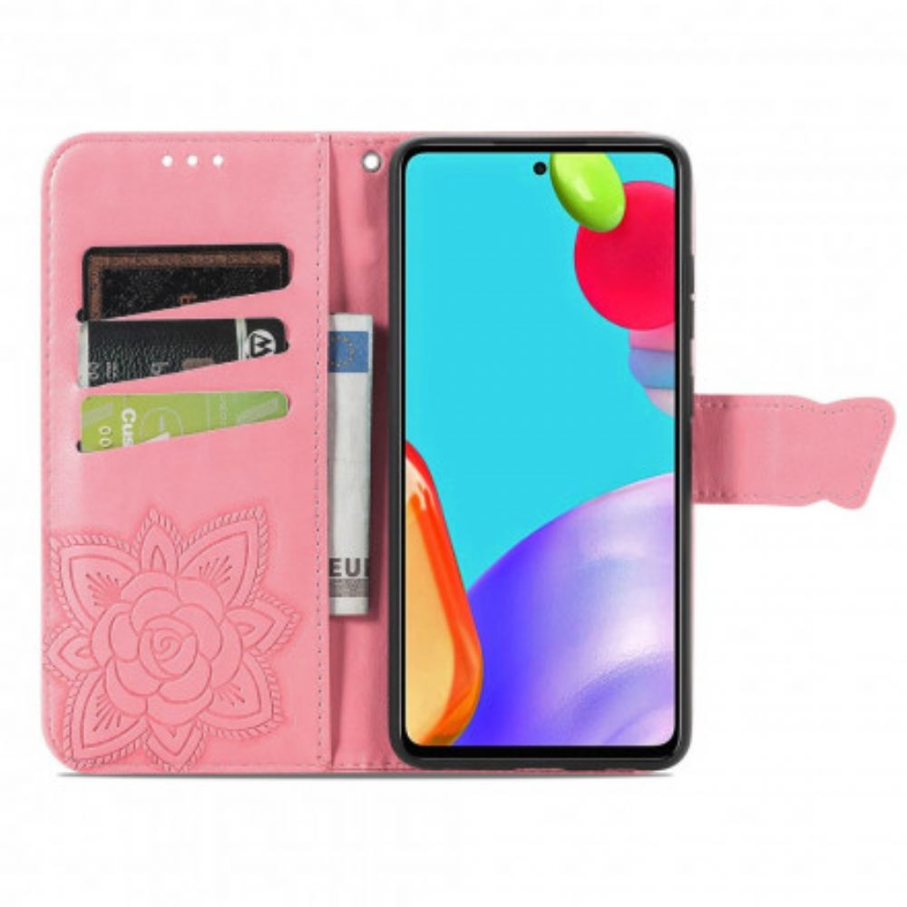 Folio-hoesje voor Samsung Galaxy A52 4G / A52 5G / A52s 5G Halve Vlinders