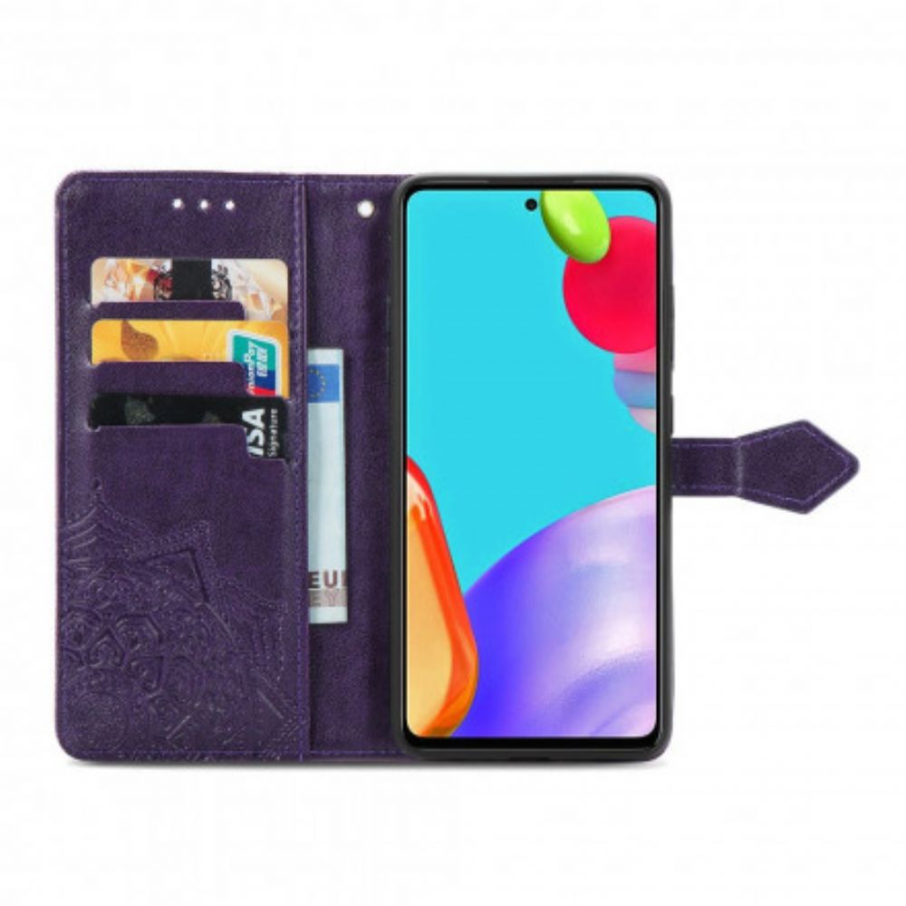 Folio-hoesje voor Samsung Galaxy A52 4G / A52 5G / A52s 5G Mandala Van Middelbare Leeftijd