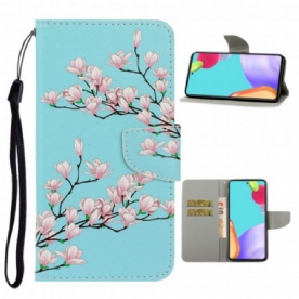 Folio-hoesje voor Samsung Galaxy A52 4G / A52 5G / A52s 5G Met Ketting Bandboom