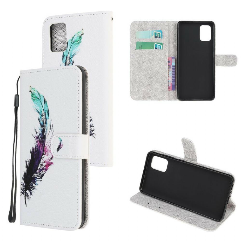 Folio-hoesje voor Samsung Galaxy A52 4G / A52 5G / A52s 5G Met Ketting Thong Veer