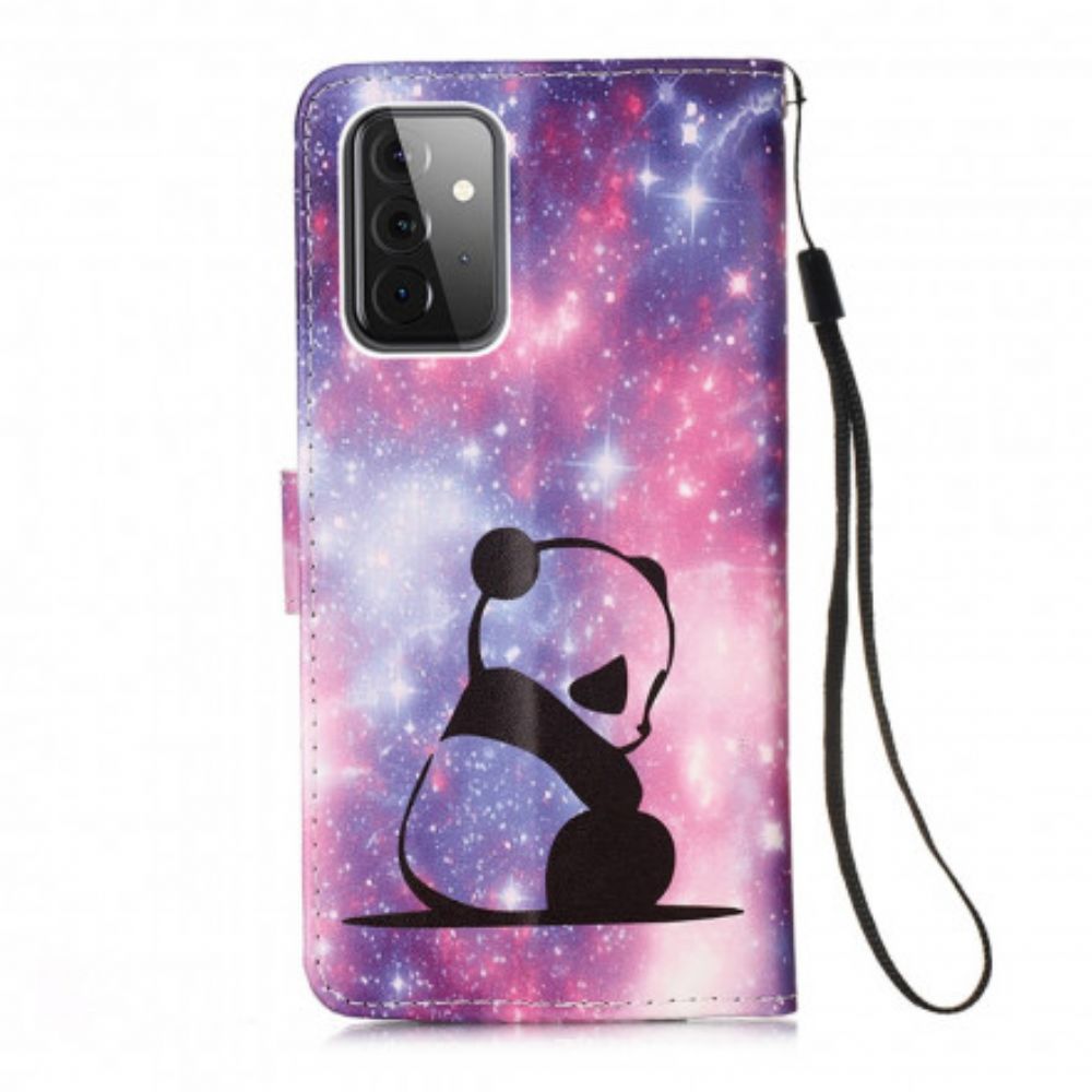 Folio-hoesje voor Samsung Galaxy A52 4G / A52 5G / A52s 5G Panda Galaxy