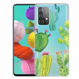 Hoesje voor Samsung Galaxy A52 4G / A52 5G / A52s 5G Cactus Aquarel