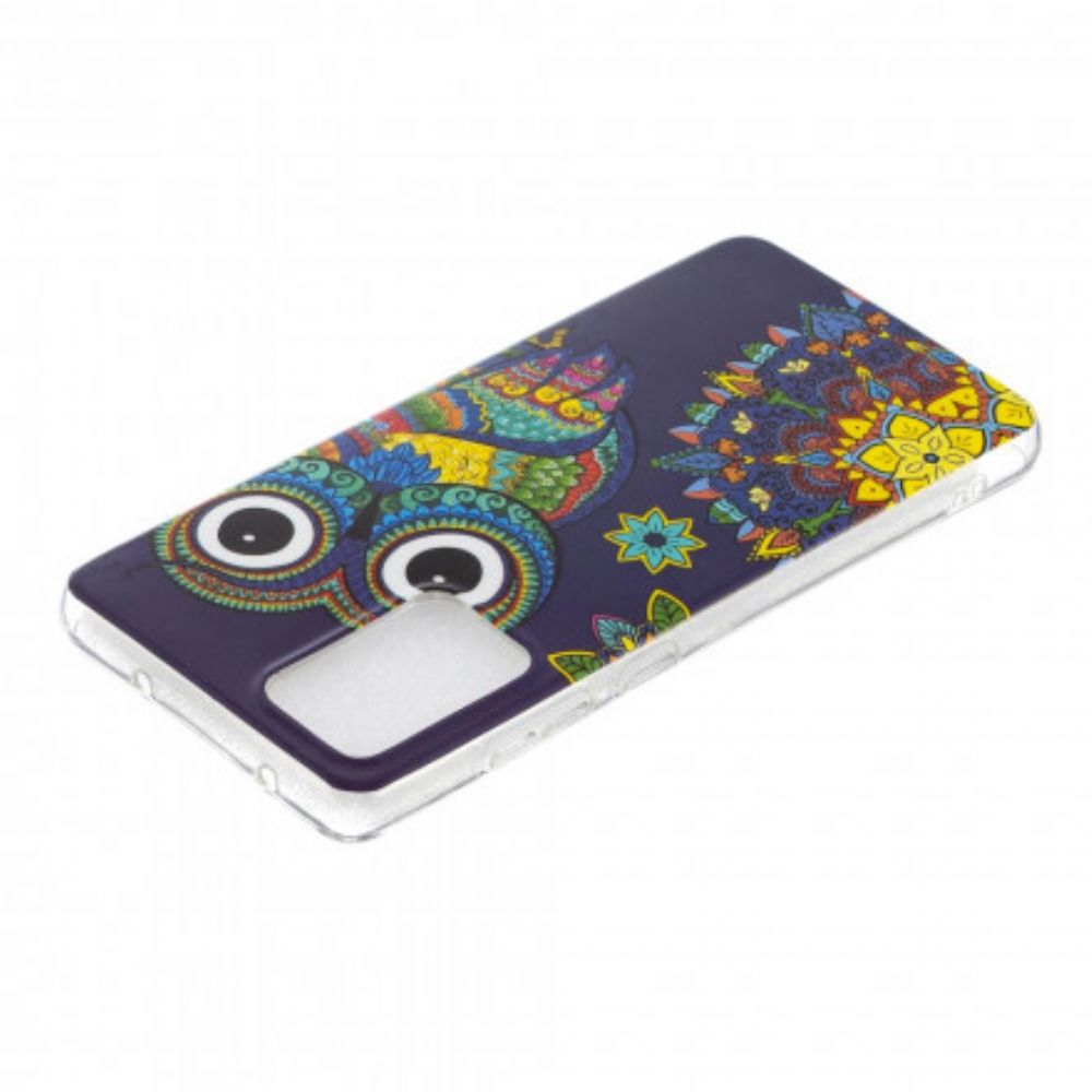 Hoesje voor Samsung Galaxy A52 4G / A52 5G / A52s 5G Fluorescerende Mandala Uil