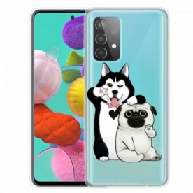 Hoesje voor Samsung Galaxy A52 4G / A52 5G / A52s 5G Grappige Honden