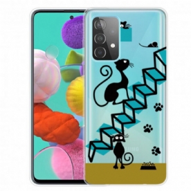 Hoesje voor Samsung Galaxy A52 4G / A52 5G / A52s 5G Grappige Katten