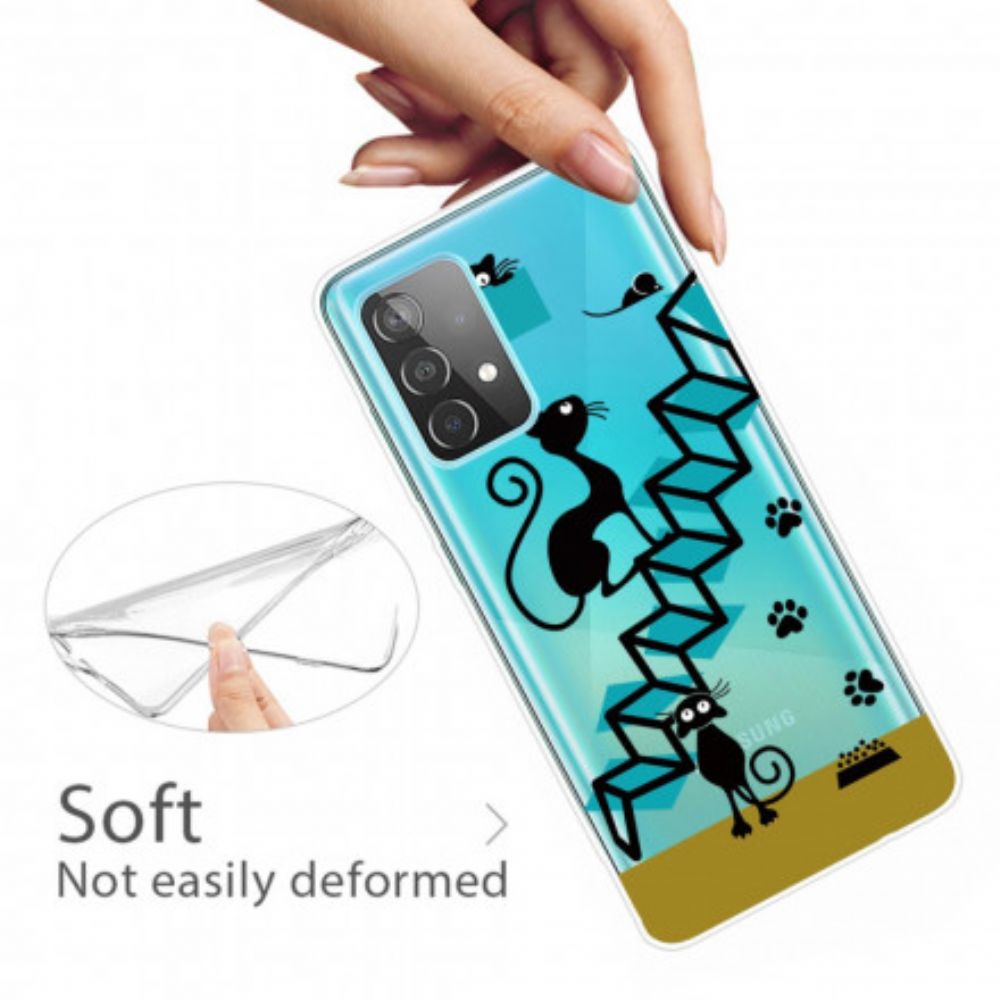 Hoesje voor Samsung Galaxy A52 4G / A52 5G / A52s 5G Grappige Katten