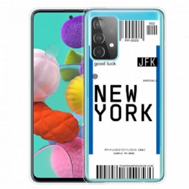 Hoesje voor Samsung Galaxy A52 4G / A52 5G / A52s 5G Instapkaart Naar New York