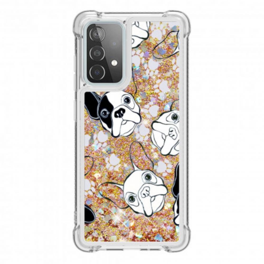 Hoesje voor Samsung Galaxy A52 4G / A52 5G / A52s 5G Meneer Glitterhond