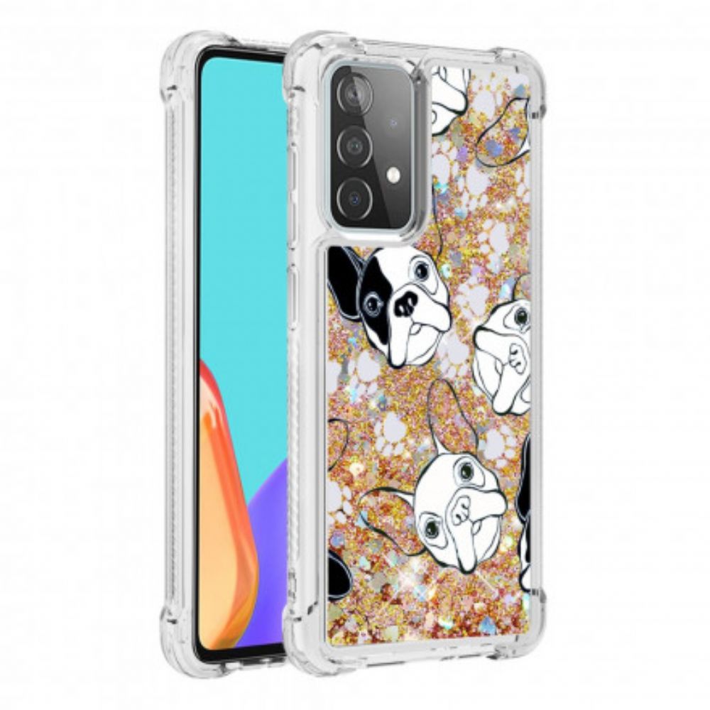 Hoesje voor Samsung Galaxy A52 4G / A52 5G / A52s 5G Meneer Glitterhond