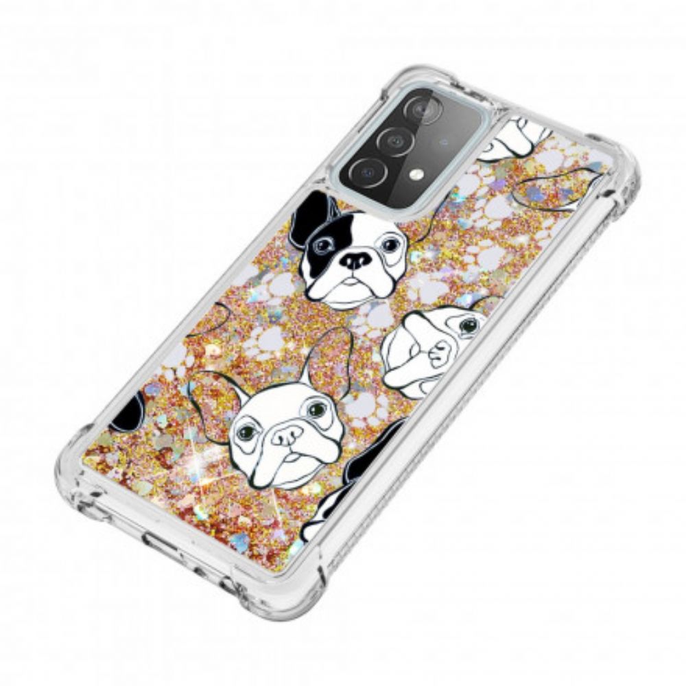 Hoesje voor Samsung Galaxy A52 4G / A52 5G / A52s 5G Meneer Glitterhond