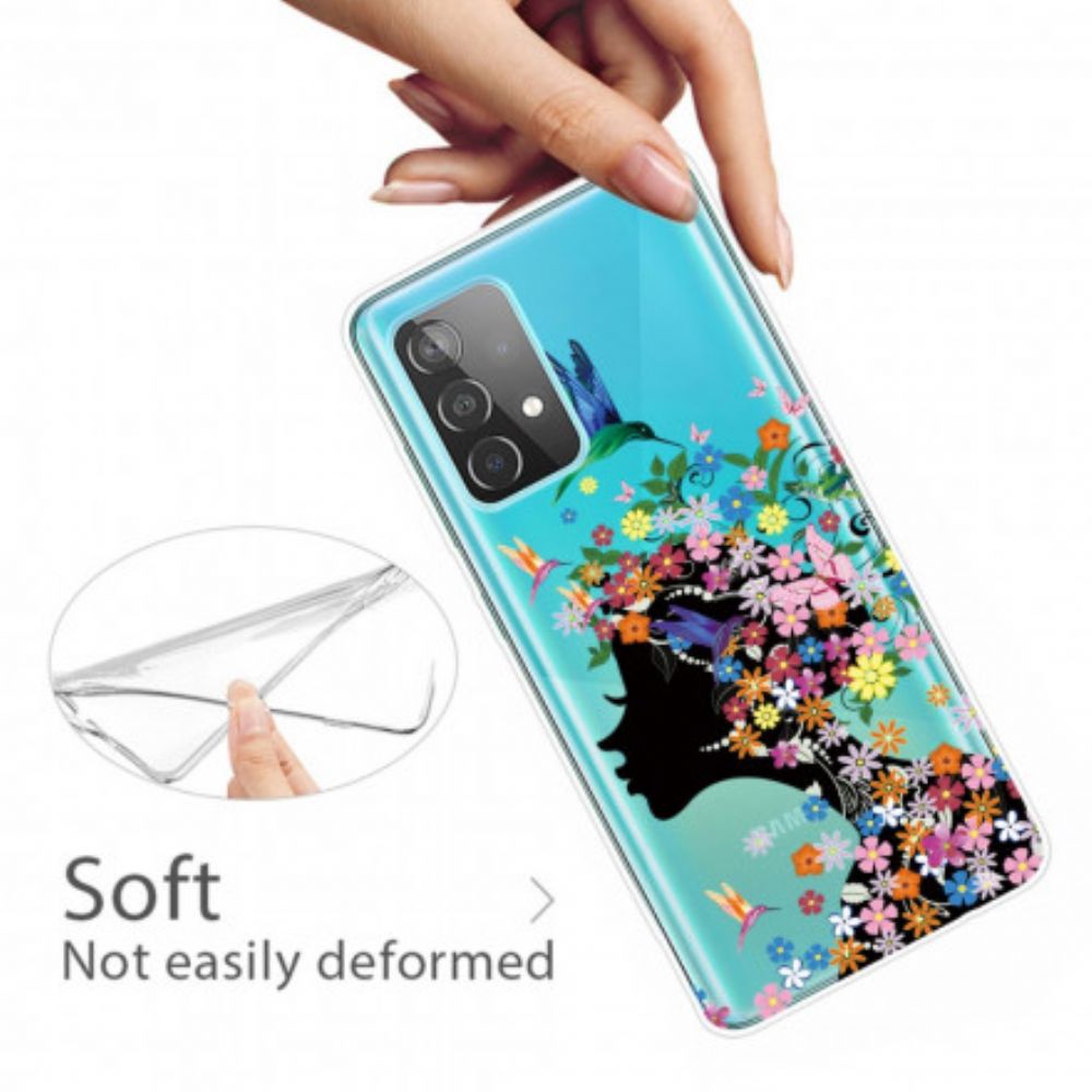 Hoesje voor Samsung Galaxy A52 4G / A52 5G / A52s 5G Mooie Bloemhoofd