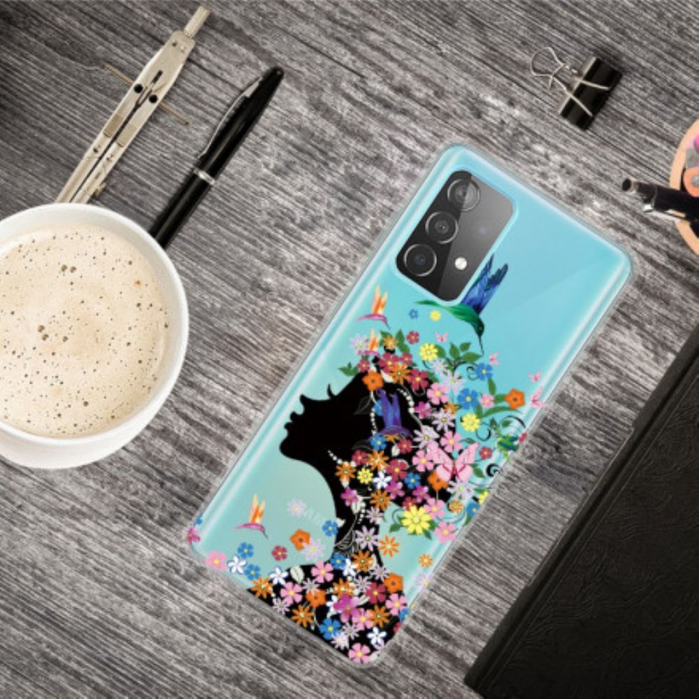 Hoesje voor Samsung Galaxy A52 4G / A52 5G / A52s 5G Mooie Bloemhoofd