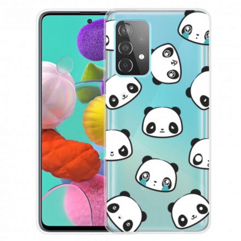 Hoesje voor Samsung Galaxy A52 4G / A52 5G / A52s 5G Sentimentele Panda's