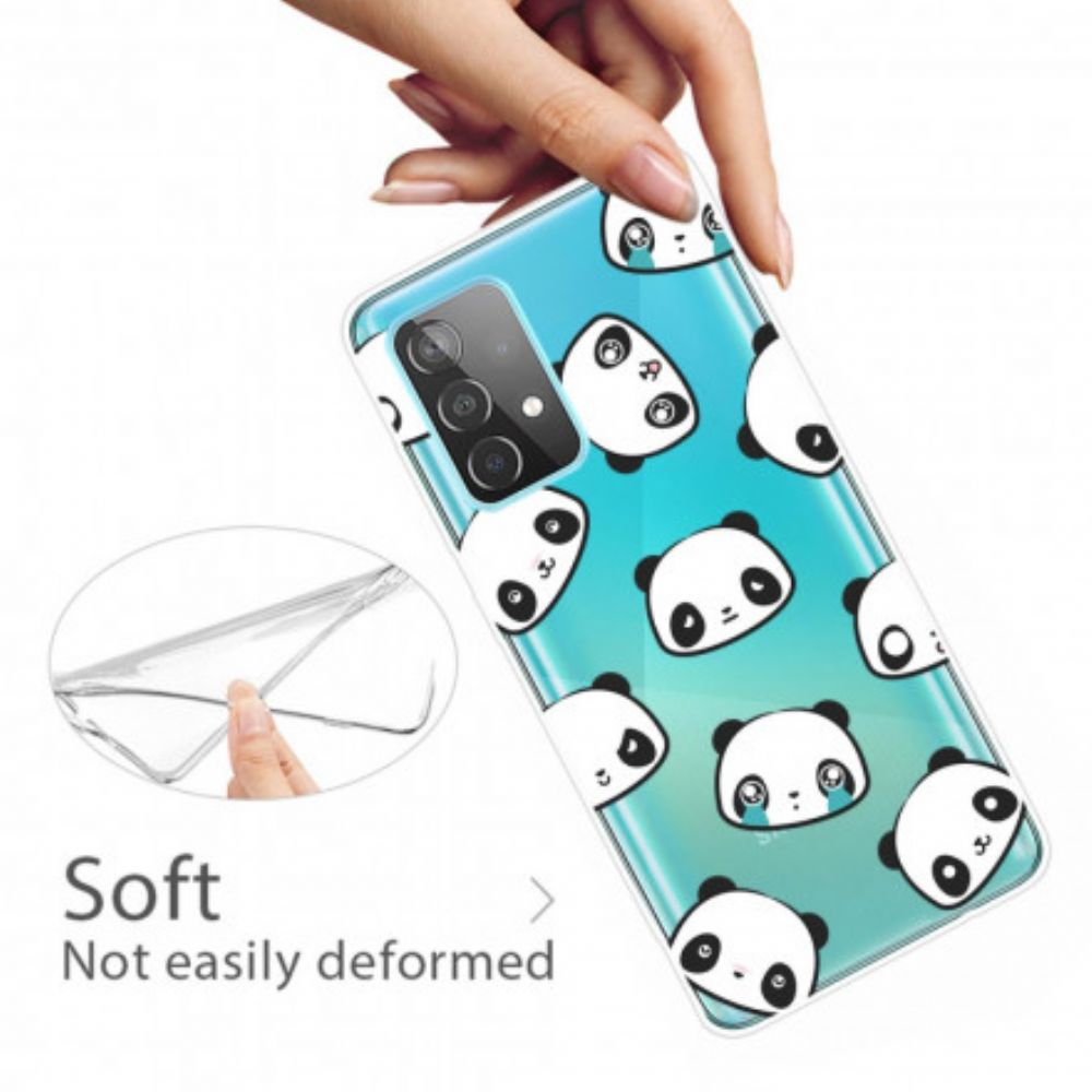 Hoesje voor Samsung Galaxy A52 4G / A52 5G / A52s 5G Sentimentele Panda's