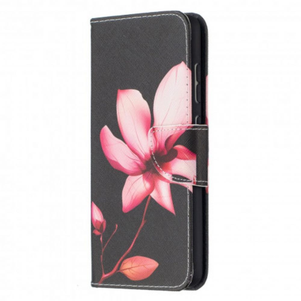 Leren Hoesje voor Samsung Galaxy A52 4G / A52 5G / A52s 5G Roze Bloem